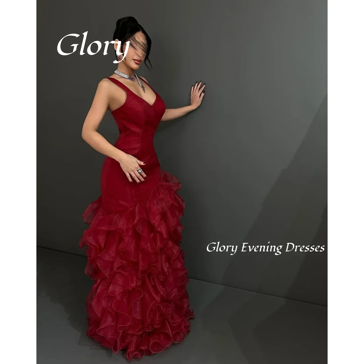 

Red Tulle Prom Dress Mermaid Customized Formal Occasion Dress Purple Elegant Vintage Sweet Evening Party Gowns 2026