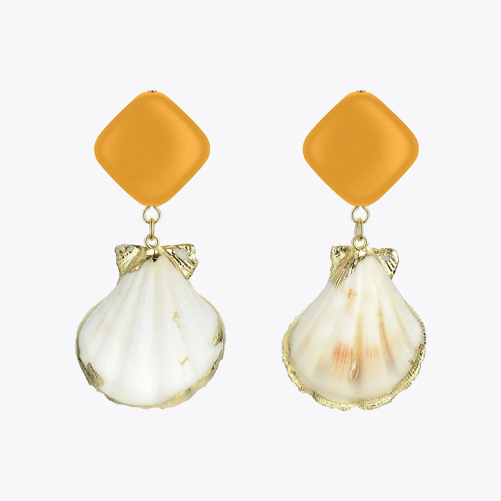 

ENFASHION Vintage Conch Drop Earrings For Women Boho Long Natural Shell Dangle Earings Fashion Jewelry Bohemian Kolczyki EM1051