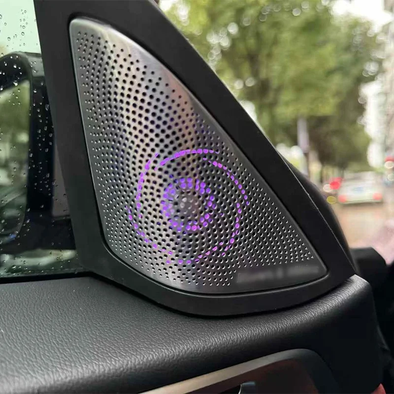 اكسسوارات السيارات المخصصة والجملة Led أضواء Interio المتكلم غطاء مضيئة لسيارات BMW 4 Series I4 M4 G22 G23 G26 G82 #6