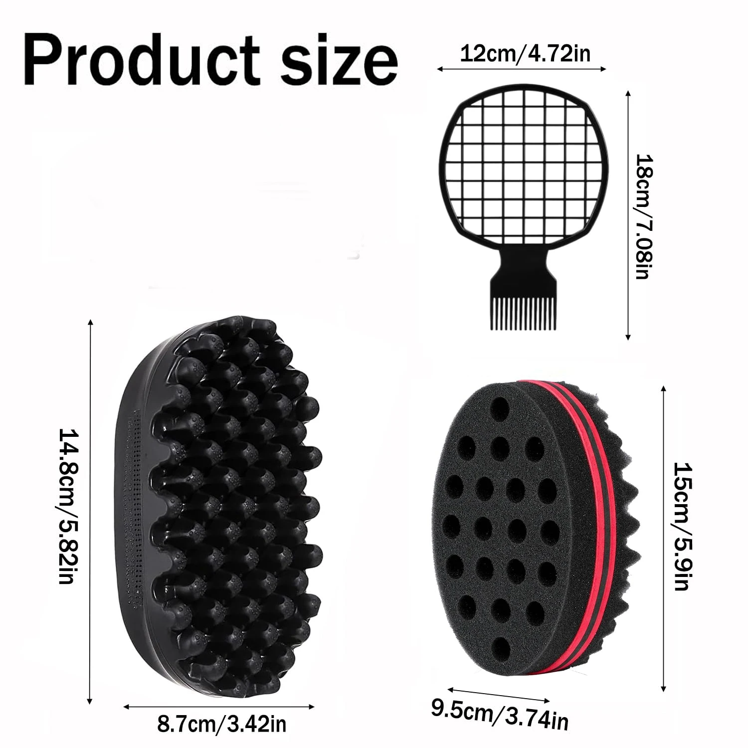 Curl Sponge for Black,Premium Twist Hair Sponge Brush,Hair Sponges for Black Men Curls for Men & Women,Twist Comb for Afro,Coil