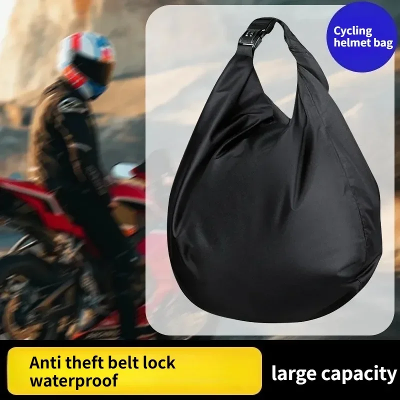Large Capacity Cycling Helmet Bag Anti-theft Password Lock Waterproof Outdoor Clothing Storage