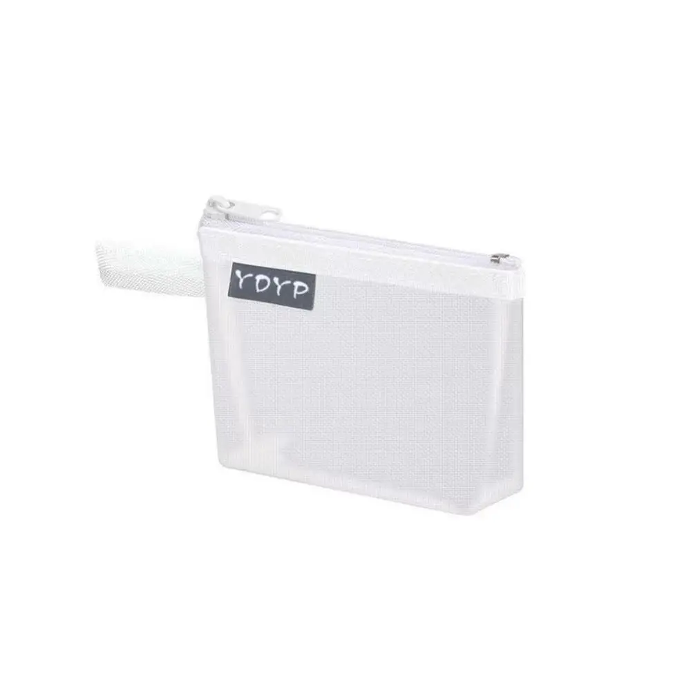 

New Mesh Cosmetic Bag Mini Portable Zipper Bag With handle Transparent Lipstick Bags