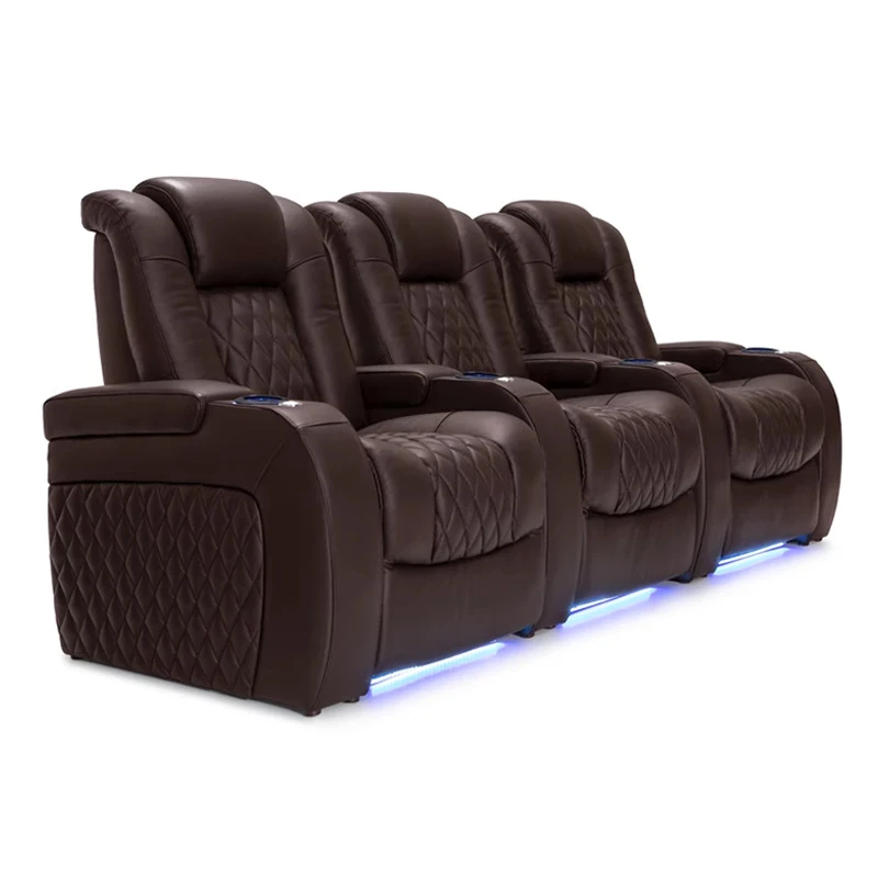 

Best-selling Multifunctional Luxury Comfortable Leather with Light Theater Living Room Multi-combination Sofa