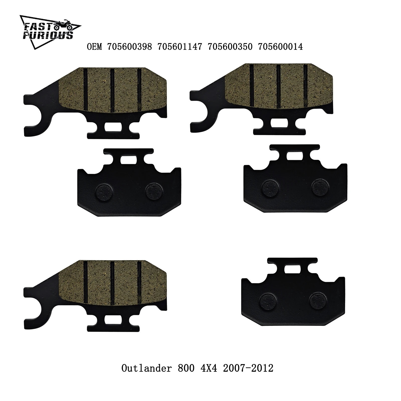 Front Rear Brake Pad For BRP Maverick 1000 MAX XDS XMR Commander MAX 1000R 800R 13-19 715500335 705600398 715500336 70560114