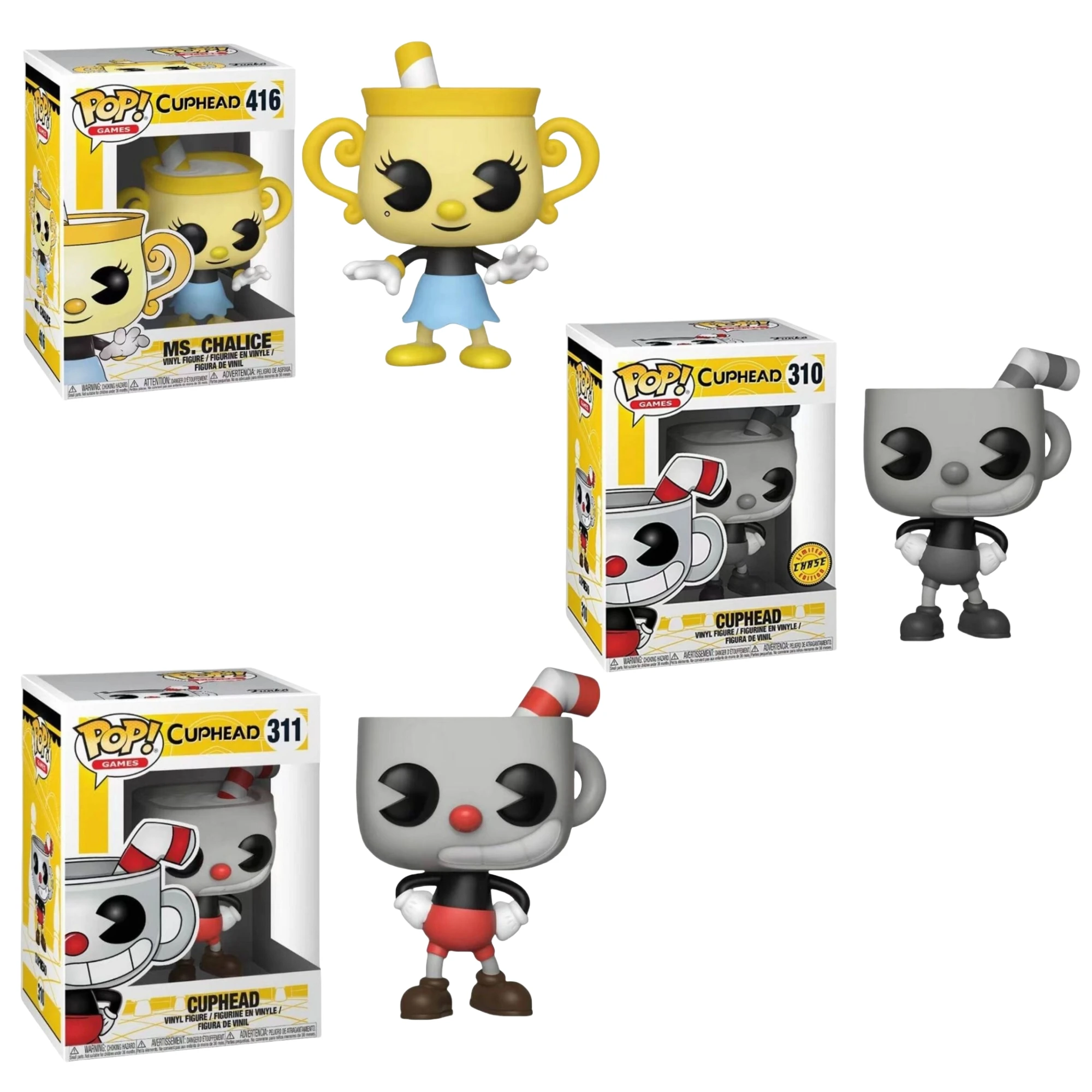 Funko Pop Figure Game Cuphead Anime The Cuphead Show! ＃311 310 Action Figures Collect Decoration Model Toy Figurine Toys Gift