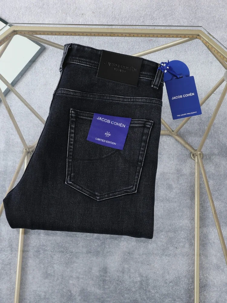 

Men's Jeans Jaco Mid-Waist Slim Fit Casual Sle All-Season Heavy-Du Zipper Closure Comfortable Denim Fabric