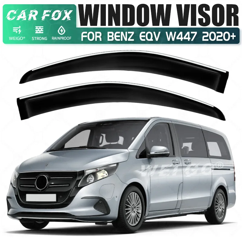 

For Mercedes Benz EQV W447 2020-2025 Car Window Visor Awning Shelters Windshield Side Window Rain Sun Shade Auto Accessories