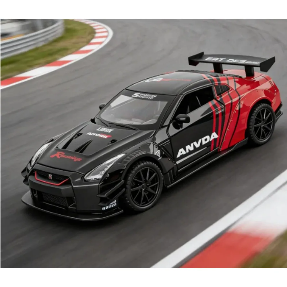 

Модель спортивного автомобиля Nissan GTR в масштабе 1/32 - реалистичная модель автомобиля Nissan War God из сплава - гоночная игрушка - подарок для мальчика