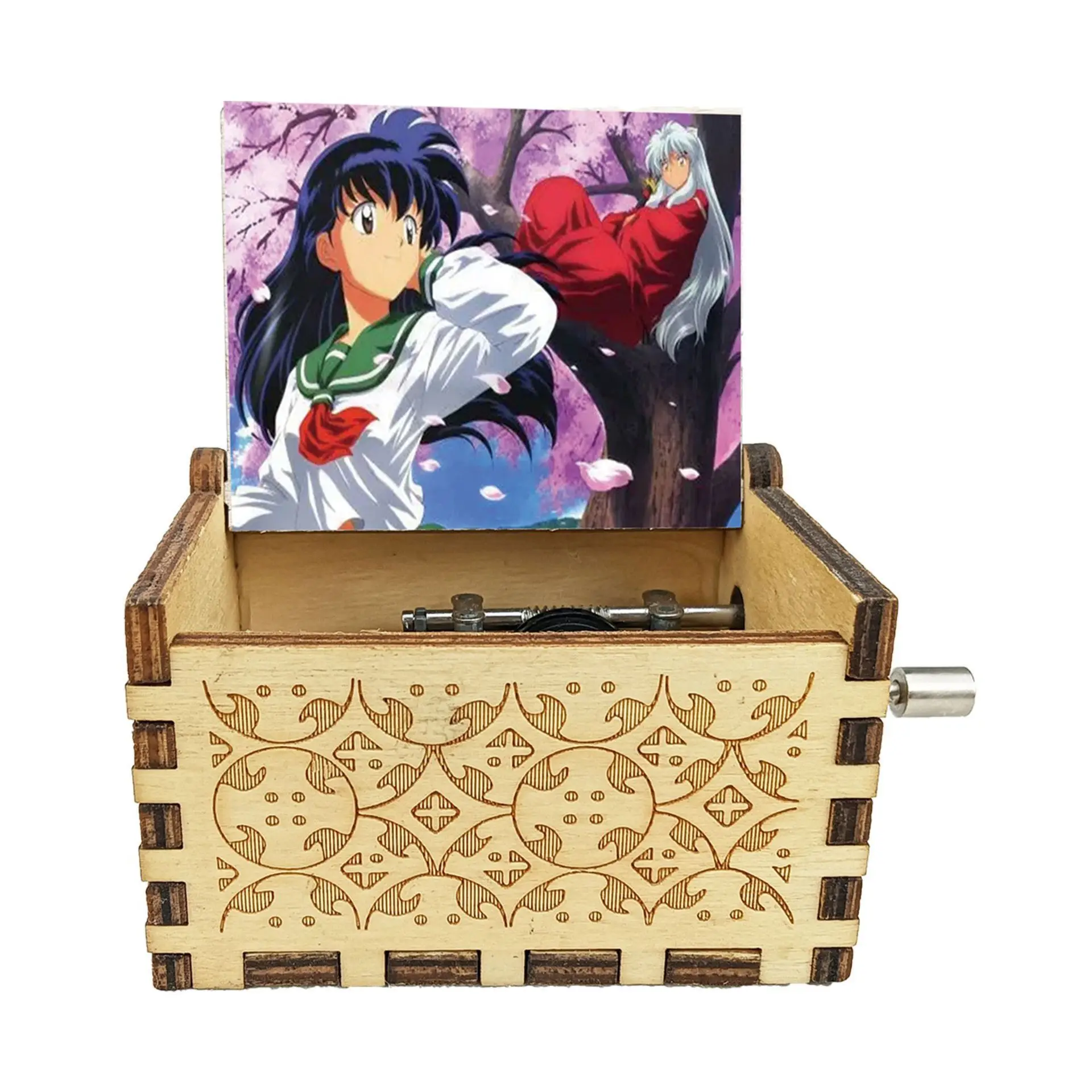 Anime InuYasha Zwarte Muziekdoos Melody To-love's-End muziekdoos Bureau Woondecoratie Verzamel geschenken