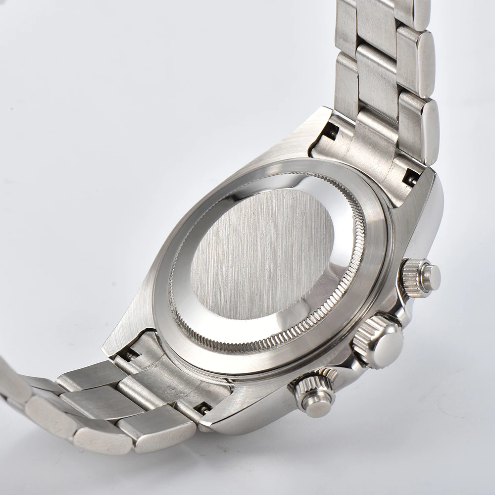 تخصيص ساعة فاخرة 39.3 مللي متر VK63/4613 السيارات الرجال كرونوغراف ساعة جديدة الفضة الأحمر الإبداعية الهاتفي ساعة رجالي مقاوم للماء 10ATM