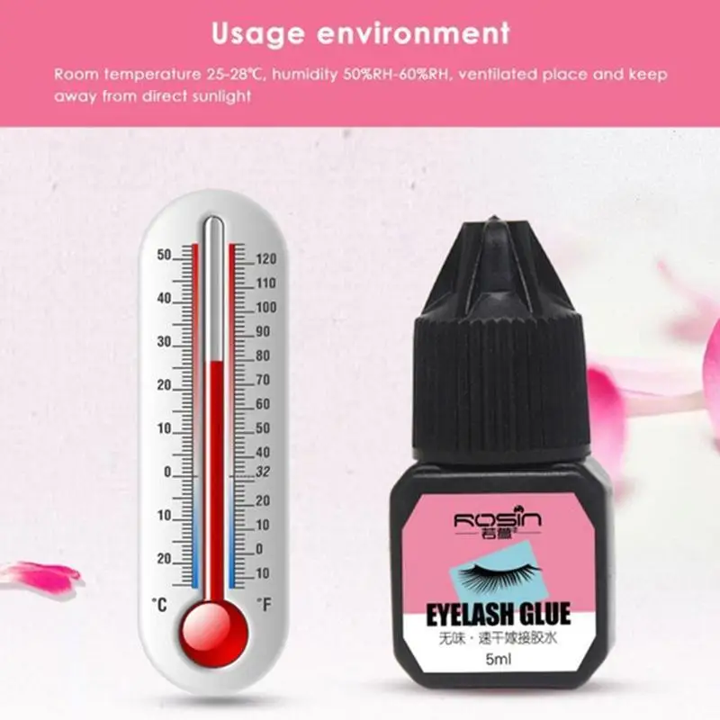 Eyelashes Extension Glue Lasting Grafting Lashes Glue Quick Drying Waterproof Adhesive Black Glue No Irritant Fake Eyelashes 5ml