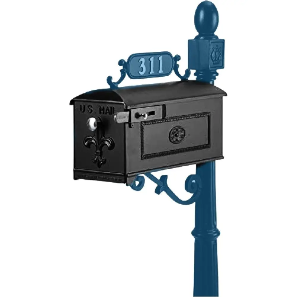 

Винтажный напольный почтовый ящик в имперском стиле, черный