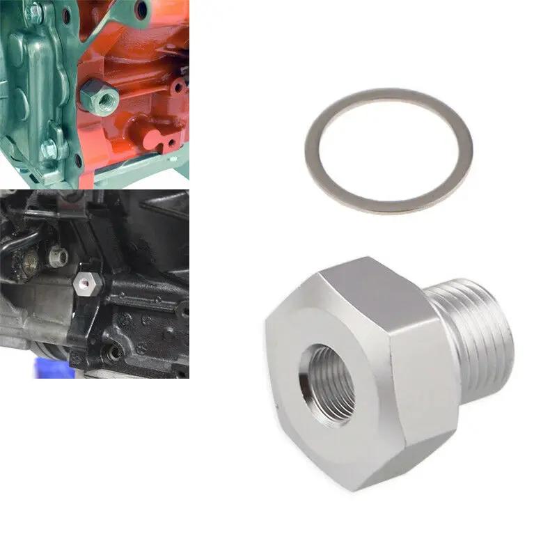 M12x1.5 M16X1.5 Female To 1/8 NPT Male Aluminum New Oil Pressure Sensor Adapter Connector For LS Engine