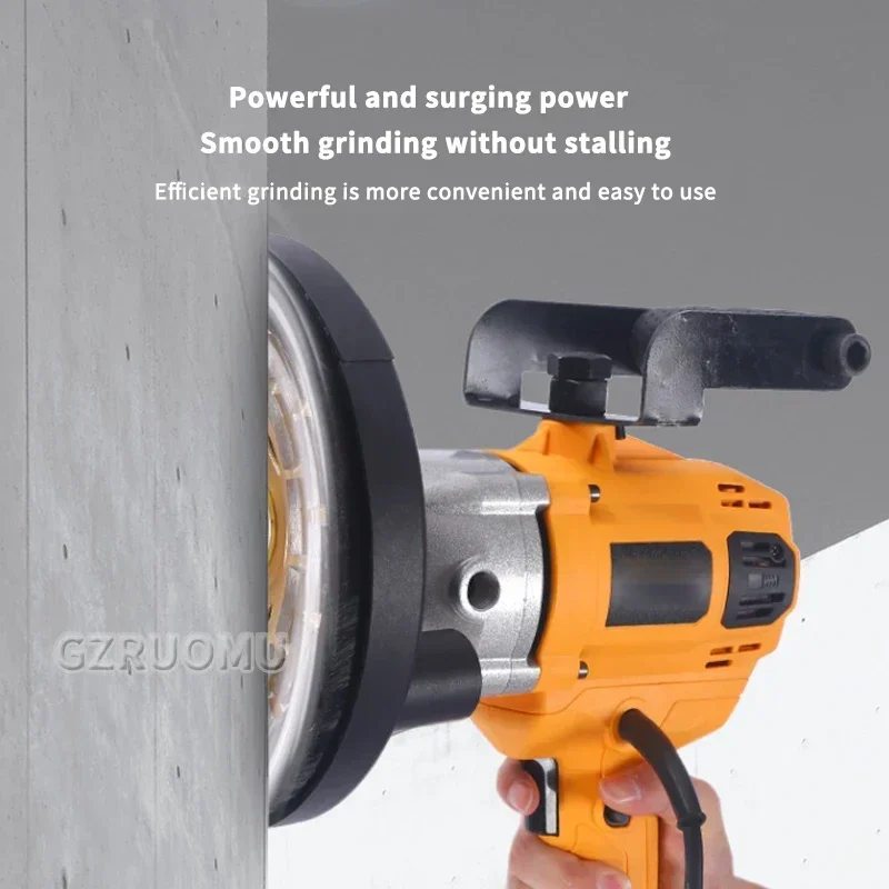 

Wall Grinding Machine Industrial Floor Concrete Polishing Cement Rough Grinding Planer Dust-free Dead-end Grinder Tools 1200W