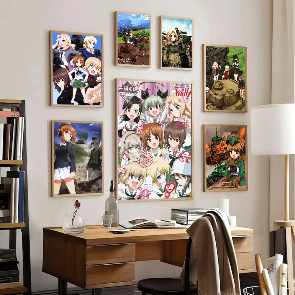 GIRLS und PANZER Classic Vintage Posters Vintage Room Home Bar Cafe Decor Nordic Home Decor