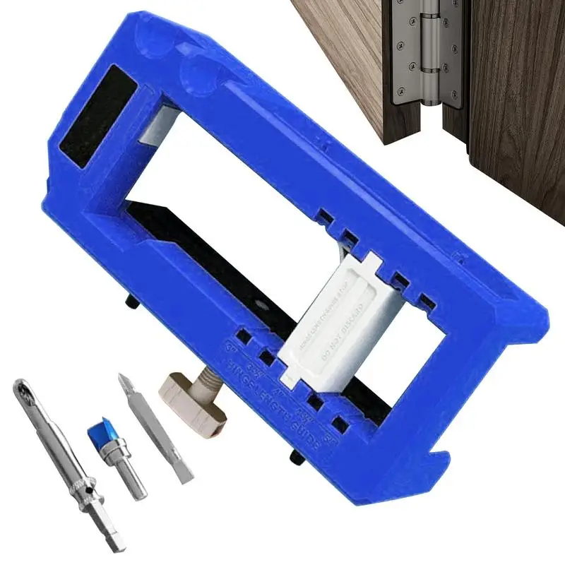 Door Hinge Router Jig Hinge Jig Template Door Latch Installation Kit Chiseling Hinge Mortiser Adjustable Scoring Power Tool For