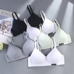 Fashion Simple Cotton Girl Bra Underwear Student Training Bras Teen Girls Thin Without Steel Ring Comfortable Brassiere New