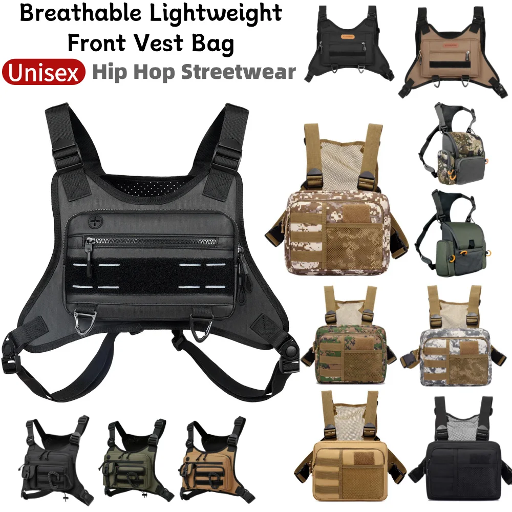 

Functional Vest Reflective Storage Phone Bag Lightweight Fsahion Waistcoat with Pocket & Extra Storage Backpack Vest