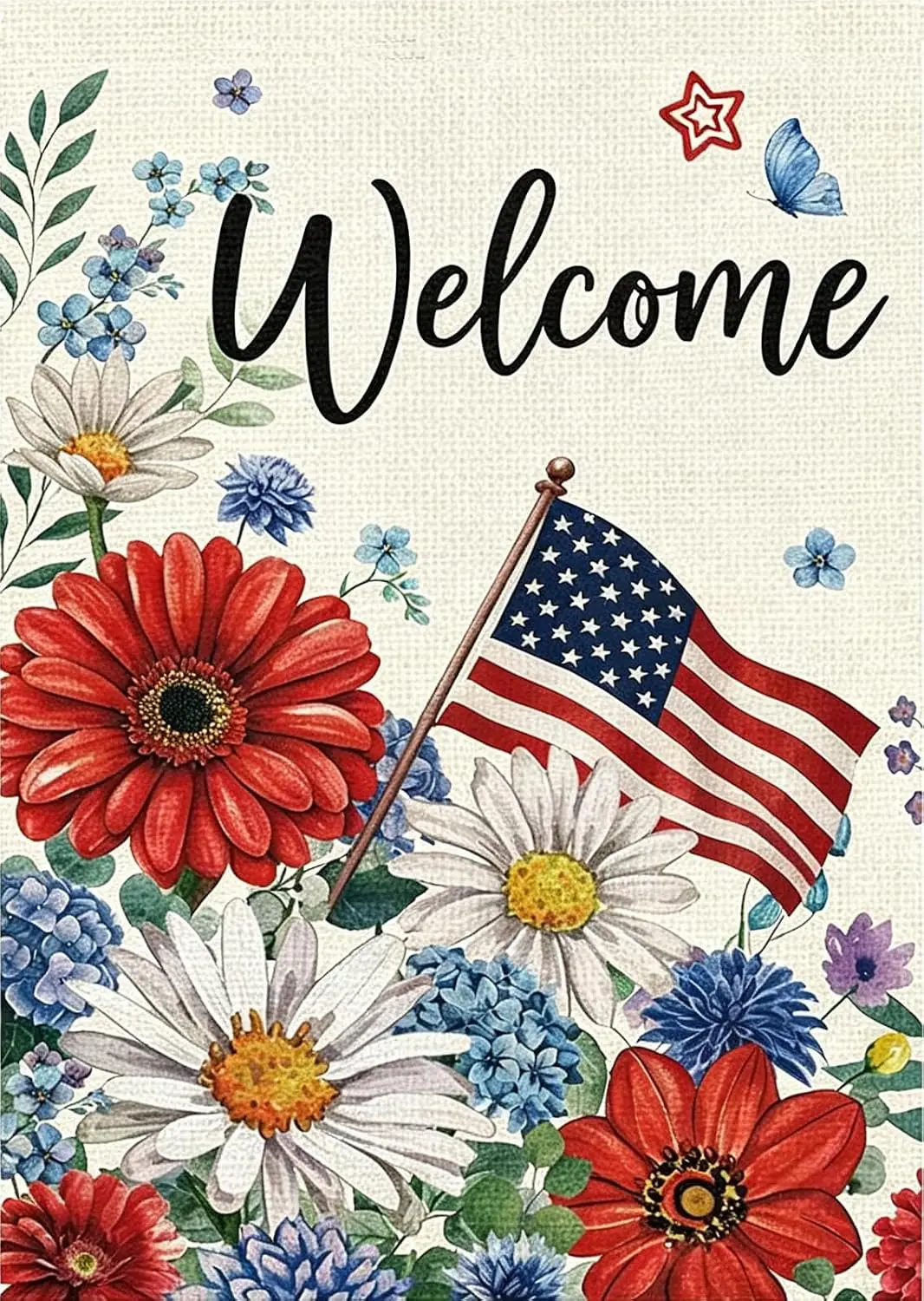 Welcome Military Home Garden Flag, Patriotic USA Outdoor Lawn Yard Party Decor Double Side 12x18 Inch yyi