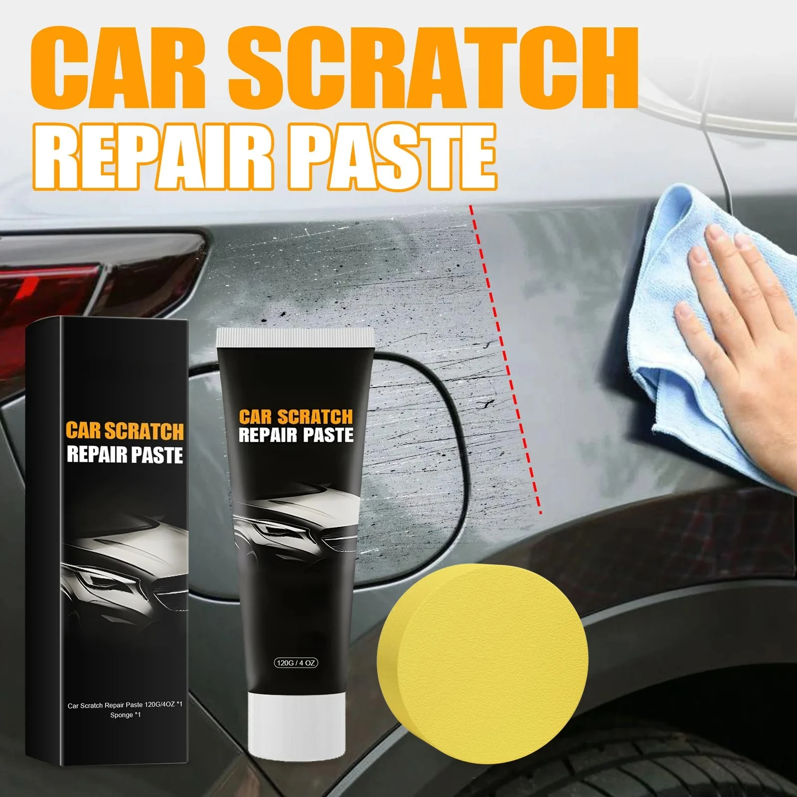 HOMONTH Car Scratch Repair Paste Auto Swirl Scratches Remover Wax Auto Body Grinding Polishing Compound Universal Cleaner Tools