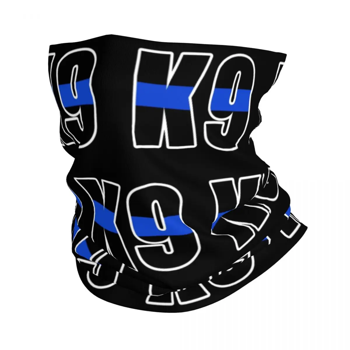 K9 Unit Thin Blue Line Officer Bandana Neck Gaiter Printed Balaclavas Wrap Scarf Headband Hiking for Men Women Adult Washable