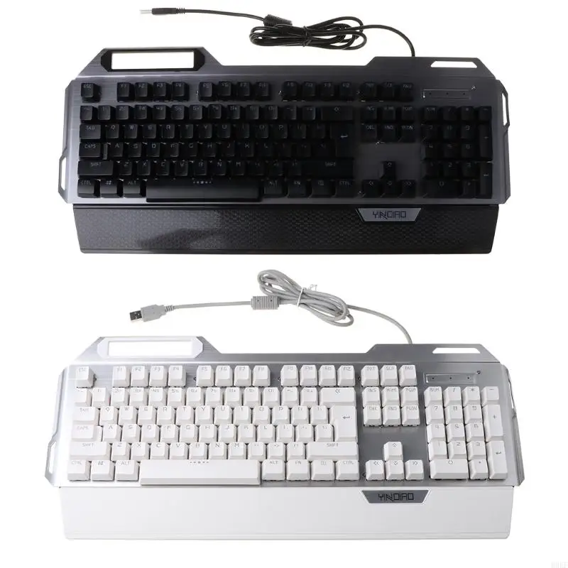 คีย์บอร์ดเกมเครื่องจักรกล B0KF กันน้ำ 104 ปุ่มคีย์บอร์ด backlit สำหรับ โทรศัพท์มือถือ hoder สล็อตสำหรับพีซีเกมเมอร์ตัก
