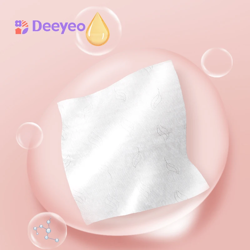 Deeyo-Lingettes de mouchoirs en papier hydratant spécial pour bébé, serviette sèche super douce pour le visage, 100% coton, grand paquet