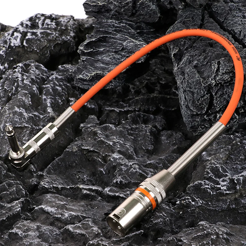 Right Angle 6.35mm Mono Jack to XLR Cable,90 Degree 1/4 Inch TS Male to 3Pin XLR Male Interconnect Cord for Soundbox Amplifier