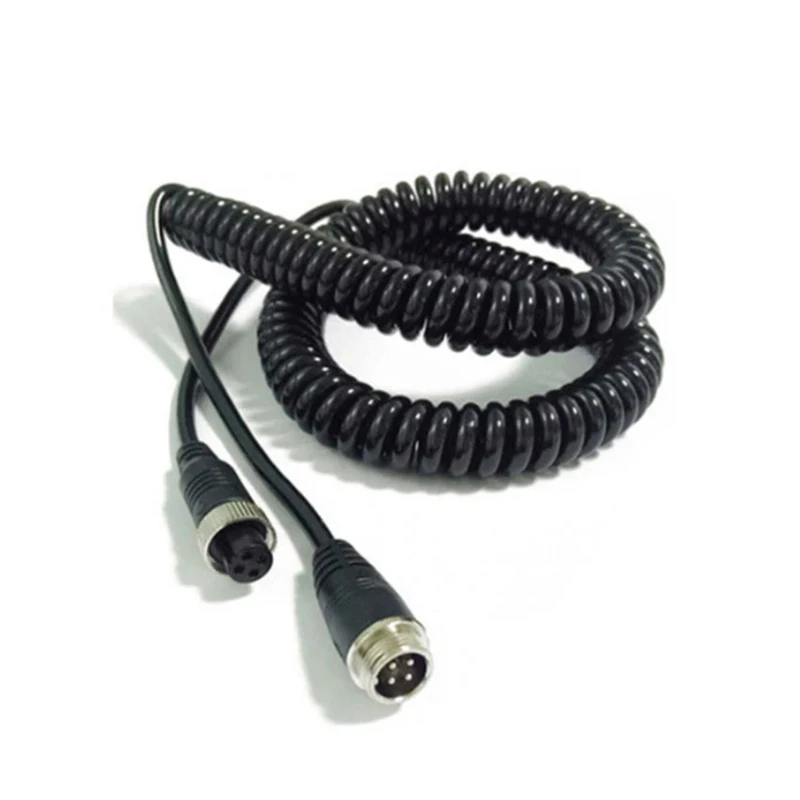 Gx12-4pin Connector Cable Spring Line Sewer Drain Inspection Endoscope Camera Line,Car Video Aviation Rear view Camera Wire