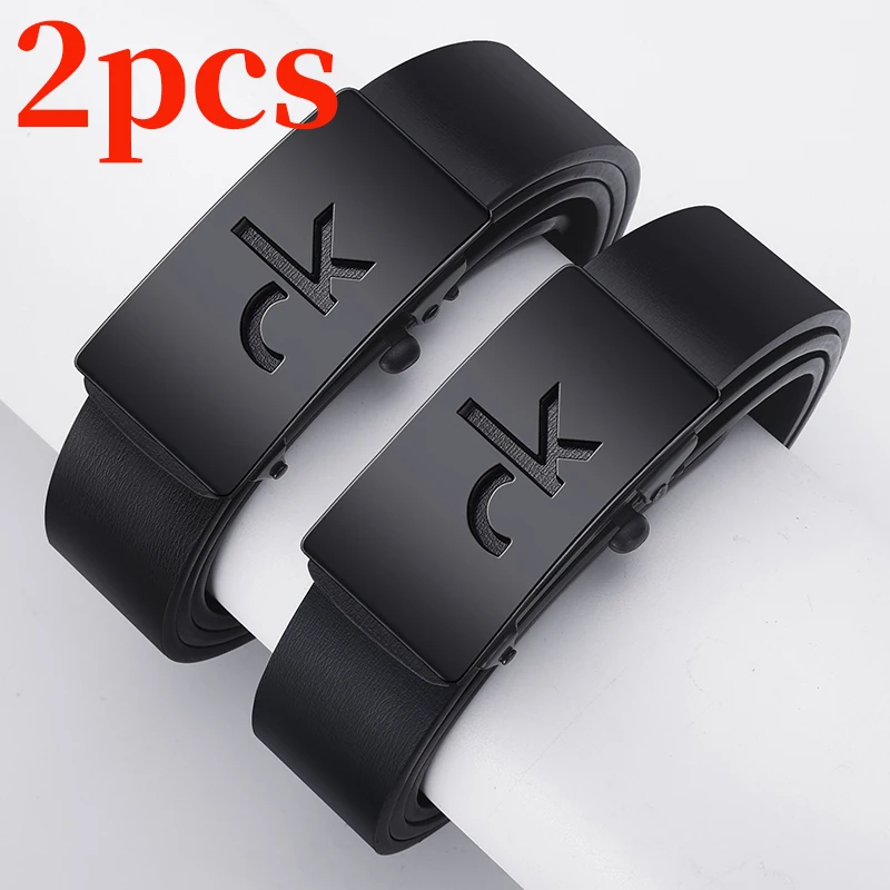 2pcs Fashion Retro Men's Belt Set Simple Men's Formal Occasion Business Belt High Quality Belt Clothing Accessories Wholesale