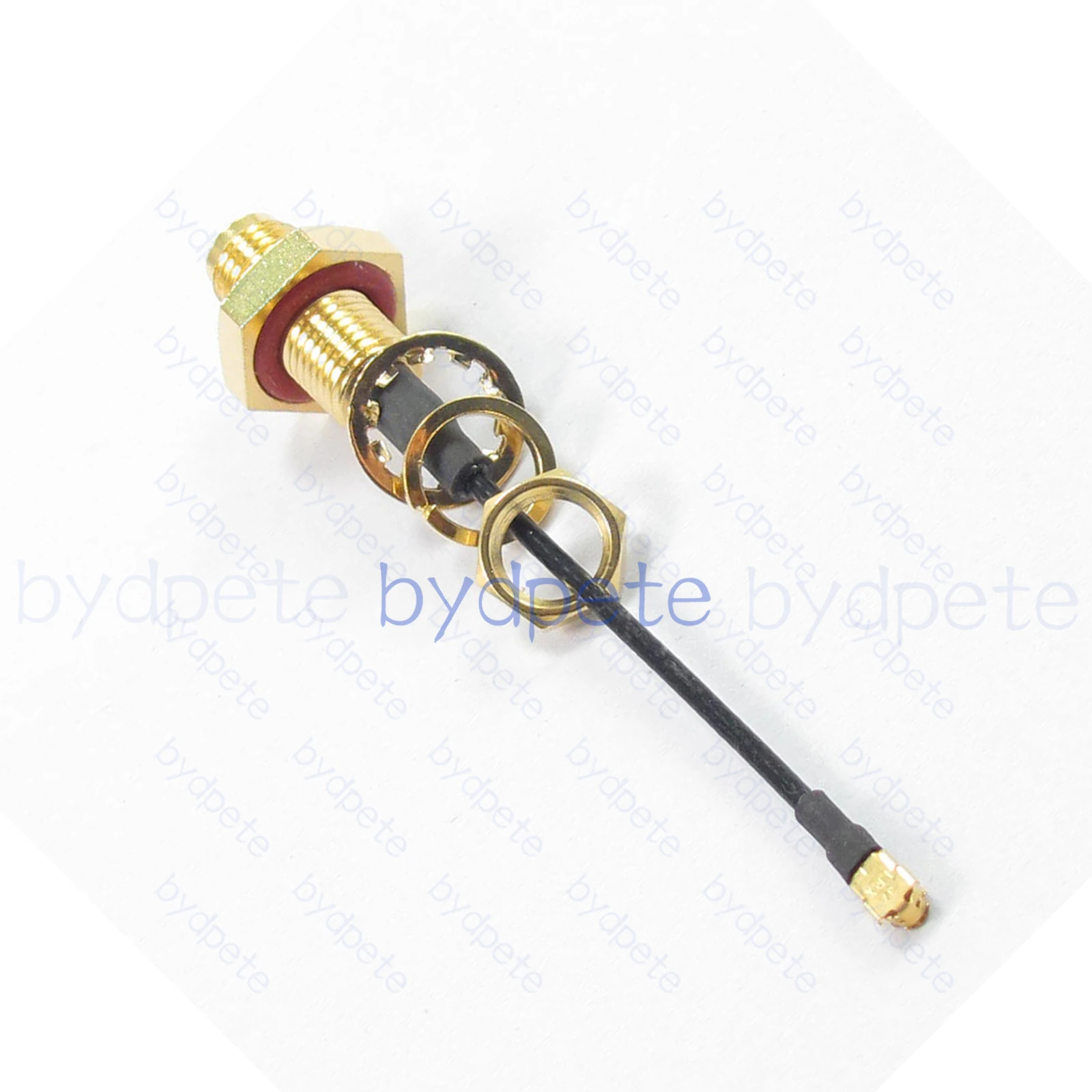 UFL U.FL IPX IPX1 to SMA Female Bulkhead Waterproof Fixed Nut with a Threaded Part on the Bottom RF137 Coax Cable Pigtail Kable