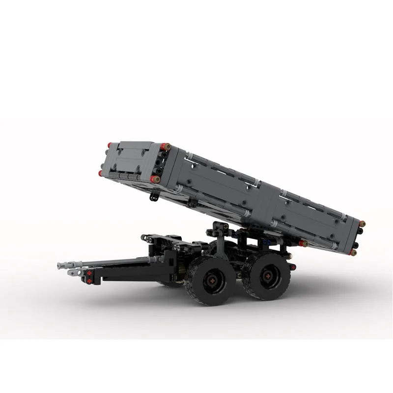 Building Block Set MOC-139897 Cargo Military Three-Axle Three-Side Dump Truck 535 Parts Adult Birthday New Year Toy Gift