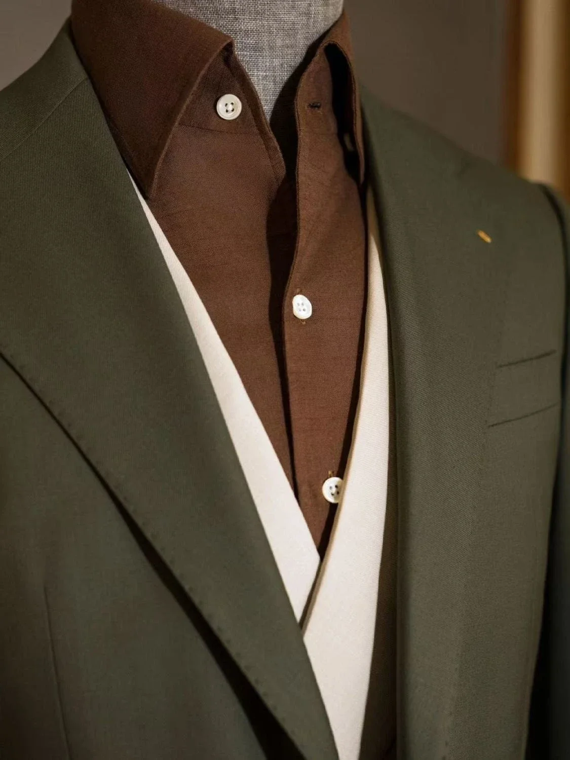 Autumn and winter tailored retro dark green casual suit men's slim business gentleman's blazer