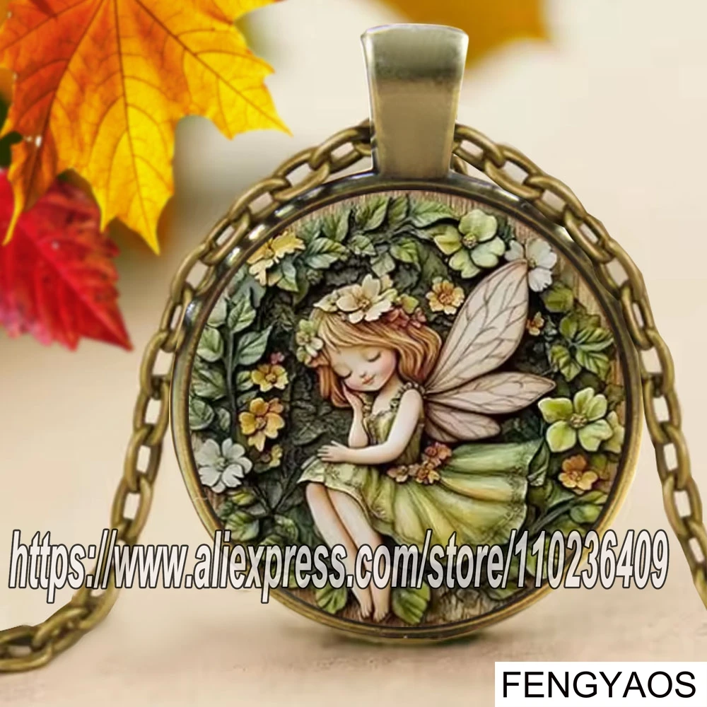 Jungle Fairy Necklaces for Women Beautiful Angle Neck Jewelry Gift