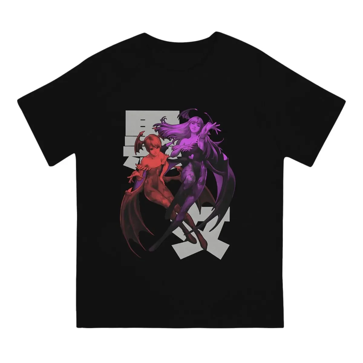 Dark Girls Men TShirt Darkstalkers Game Crewneck Tops Fabric T Shirt Funny High Quality Gift Idea