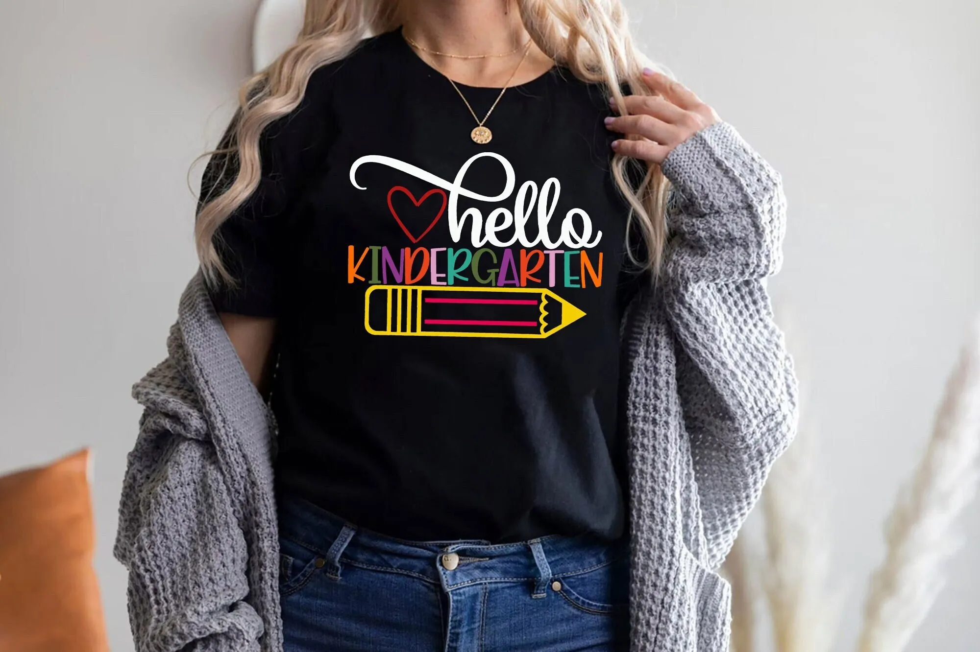 Hello Kindergarten Grade T Shirt Teacher for Teachers Back to School