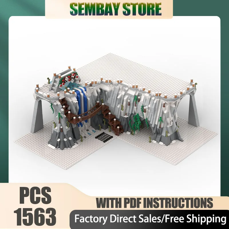 

Seasonal Products Moc Building Bricks Modular Winter corner tunnel Model Technology Blocks Christmas DIY Toy Construction Gifts