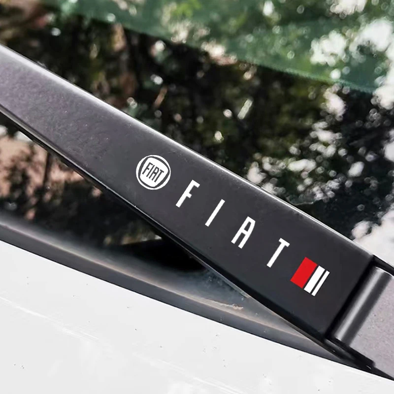 4Pcs car stickers, window wiper decorative stickers, laser waterproof, suitable for Fiat Stilo Abarth 500 Ducato Tipo FR Punto