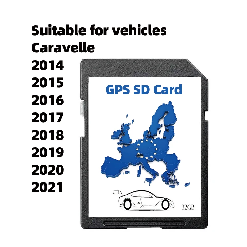 For Caravelle Car 32GB Navi AS V20 SD Card Data Navigations system Update GPS Coverage Europe Car Netherlands Spain Poland