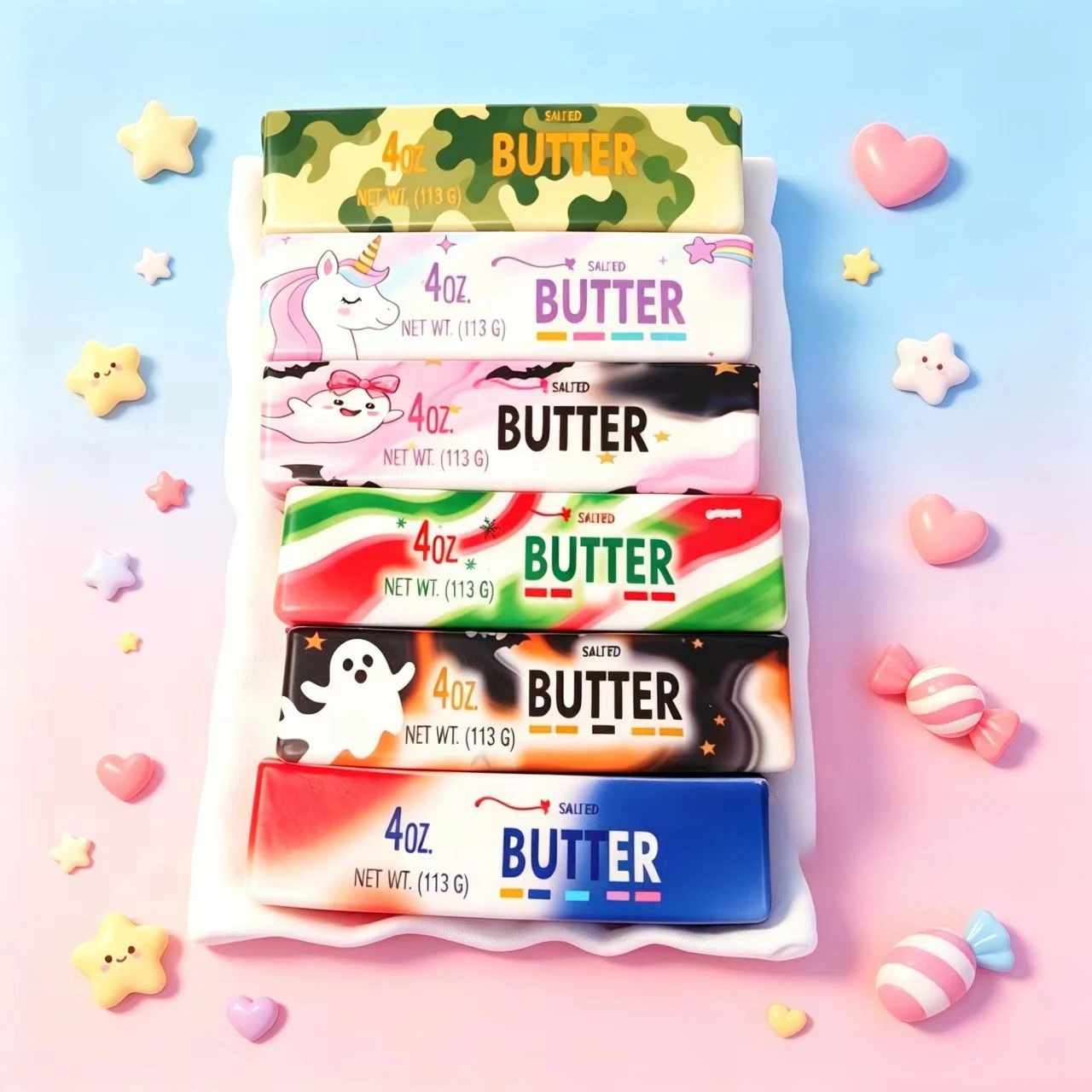 Ghost Halloween Butter Squishy Super Soft Squishy Toys Stress Relief Moist Squeeze Fidget Toy Butter Stick Squish Toy Gift
