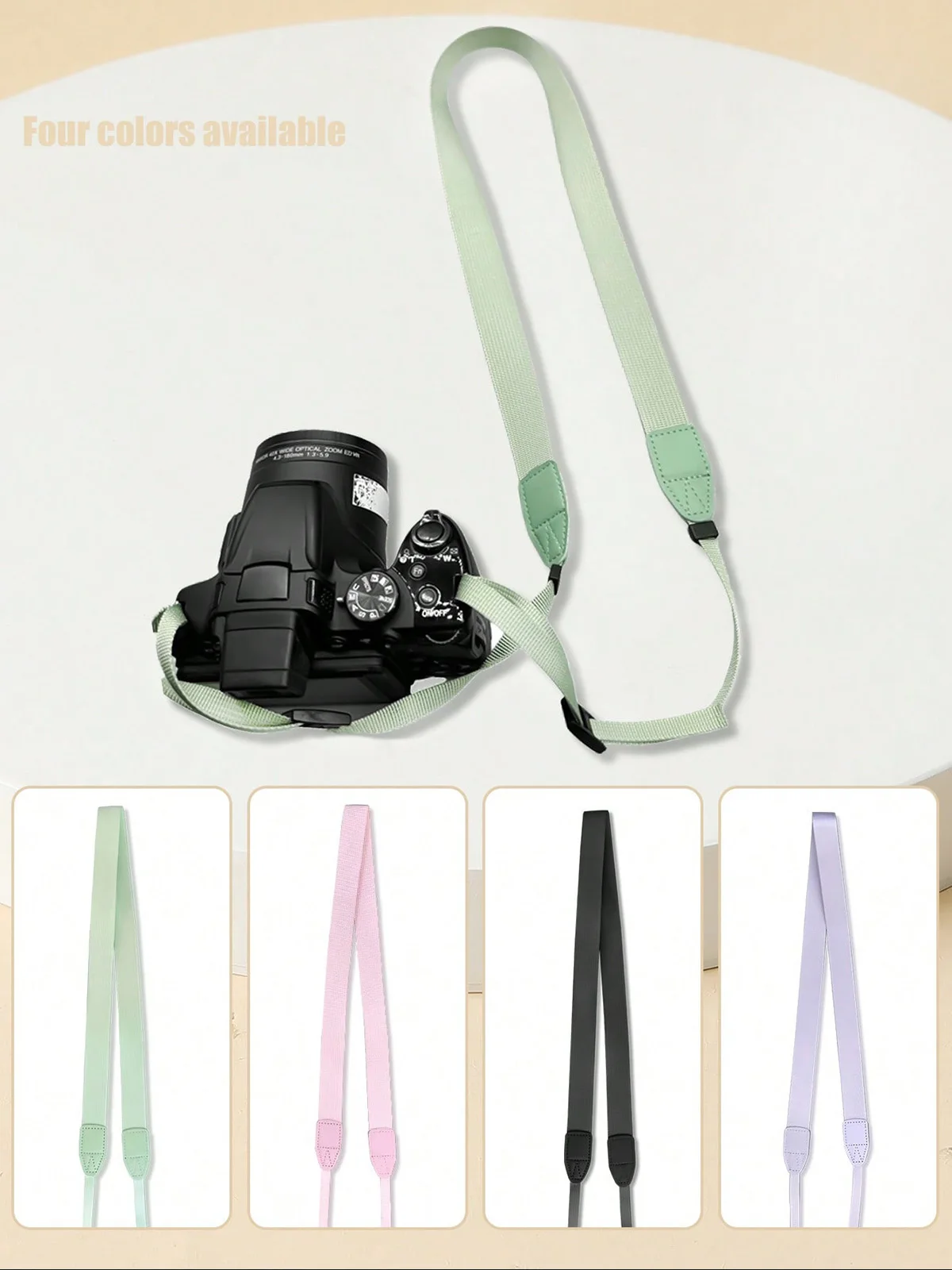 Adjustable Camera Strap, Wrist Strap, Ten-Shaped Strap for Dslr Cameras, Mirrorless Cameras, Instant Cameras, Minimalist Design, Shock Absorption