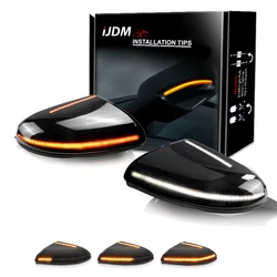 Car LED Side Mirror Marker Lamps For Dodge Ram 1500 2500 3500, White LED Parking Light, Amber LED Turn Signal Light 2009-2018