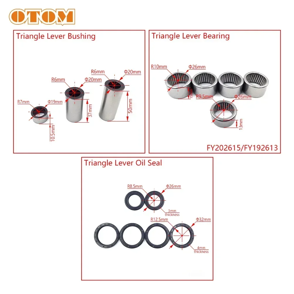 오토바이 삼각형 레버 링키지 암 오일 씰 베어링 부싱 충격 흡수 장치, 혼다 CR125 CR250 CRF250R CRF250X CRF450R/X