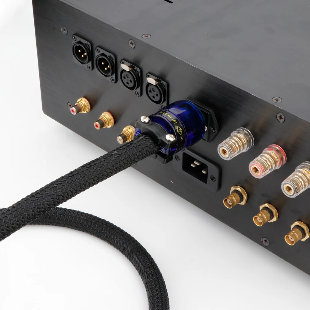 Preffair OFC Kupfer Schuko Stromkabel HIFI Rhodiniert Vergoldung US/AU/EU Netzstecker – Detail 19