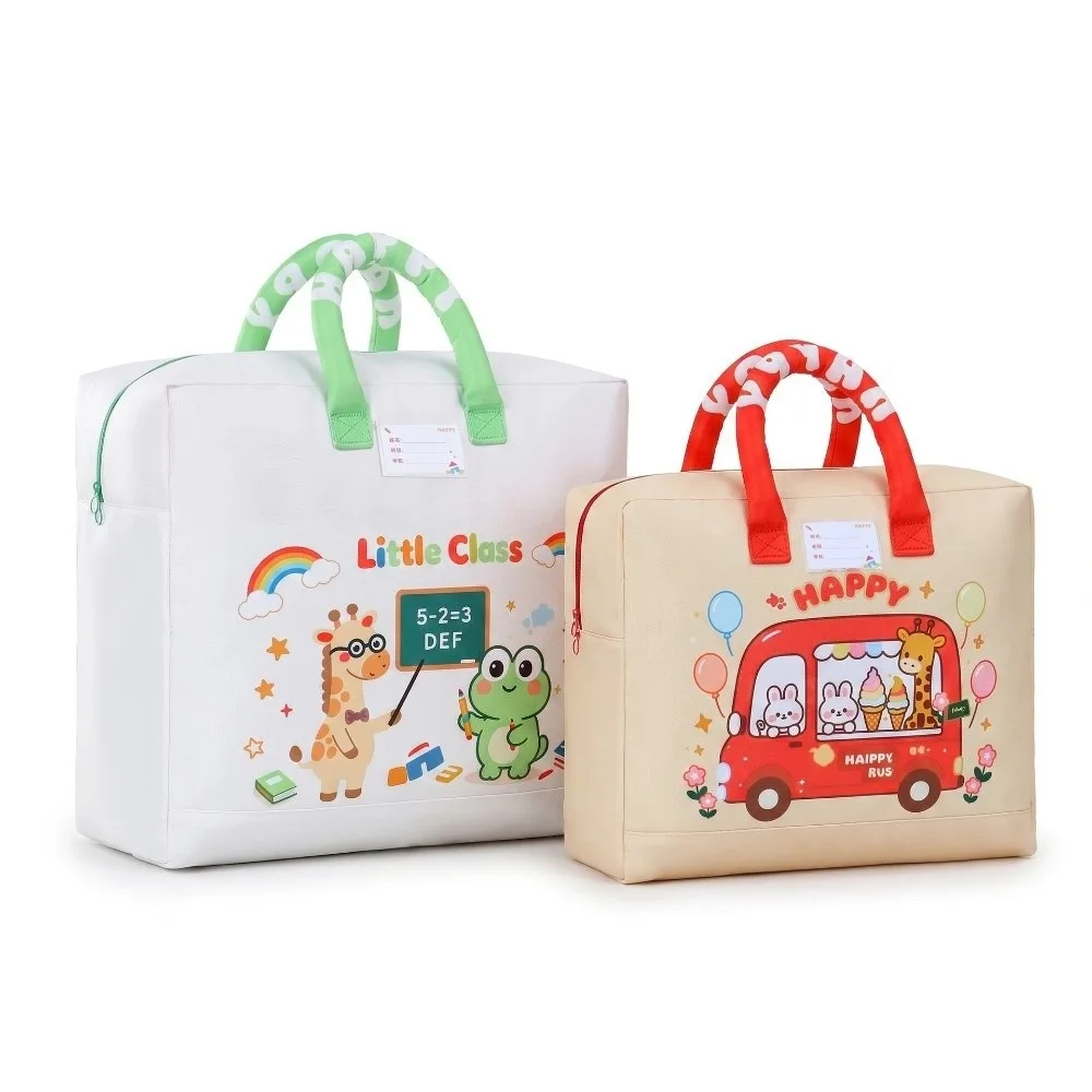 Oxford Cloth Kindergarten Storage Bag Large Capacity with Name Label Quilt Storage Bag Waterproof Toddler Nursery Bag
