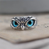 Vintage Owl Ring for Men Charm Women Cute Animals Owl Youth Gothic Rings Fashion Jewelry Accessories Gifts