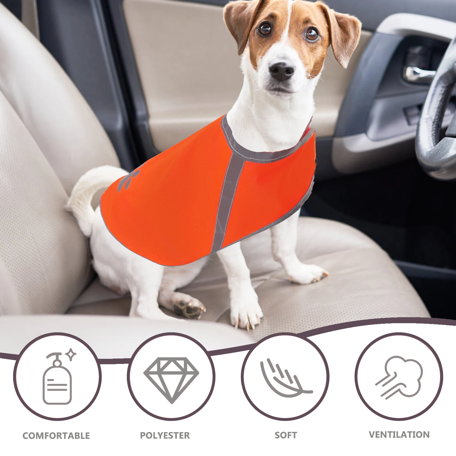 

Pet Reflective Vest Big Dog Chest Harness for Dogs Custom Costume Outfit Winter Clothing Travel Large