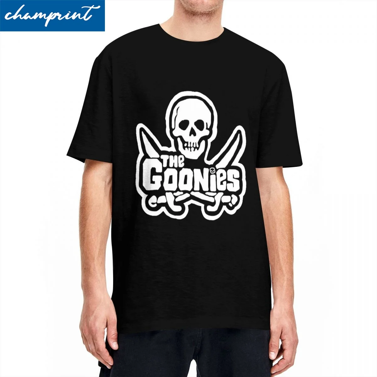 Casual The Goonies T Shirt Men's Cotton Short Sleeve Skull and Cross Bones O-neck Summer Clothes