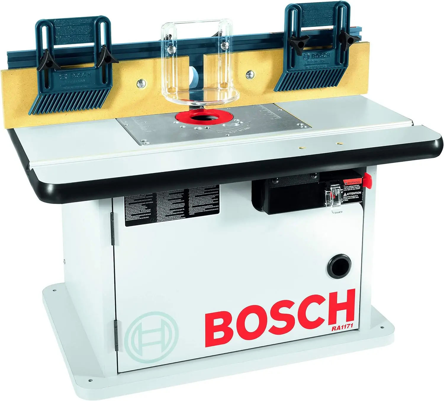 

RA1171 25-1/2 in. x 15-7/8 in. Benchtop Laminated MDF Top Cabinet Style Router Table with 2 Dust Collection
