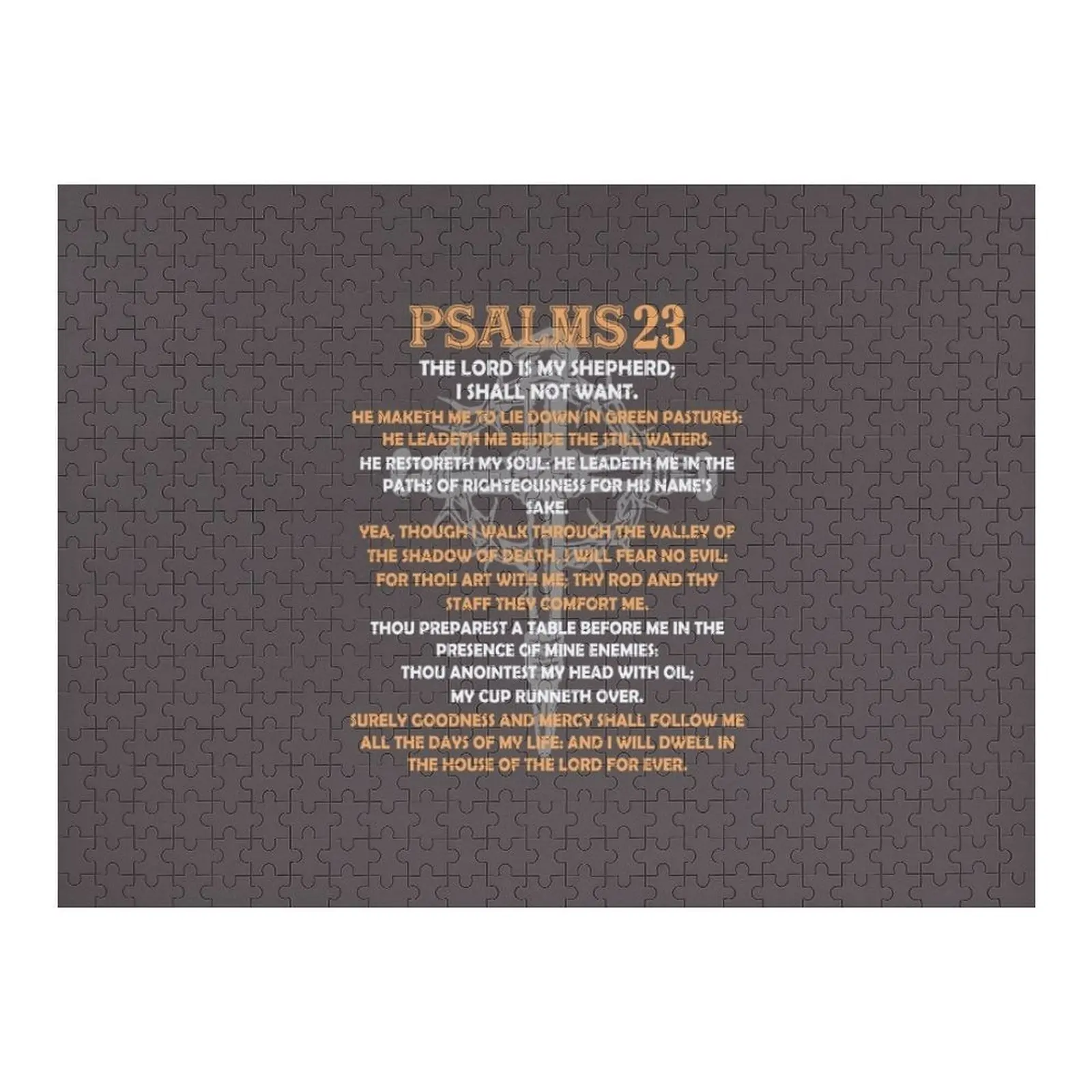 

Пазл PSALMS 23, деревянное имя на заказ, деревянная игрушка, кусочки головоломки для взрослых
